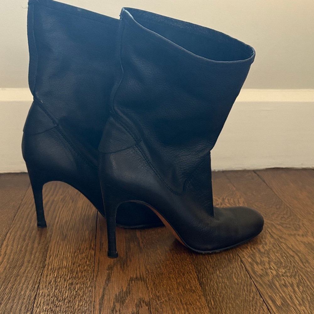 Pedro Garcia Midnight Black Heeled Boots